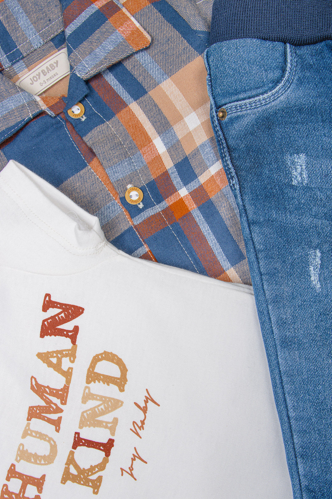 CONJUNTO TRES PRENDAS BEBÉ HUMAN KIND