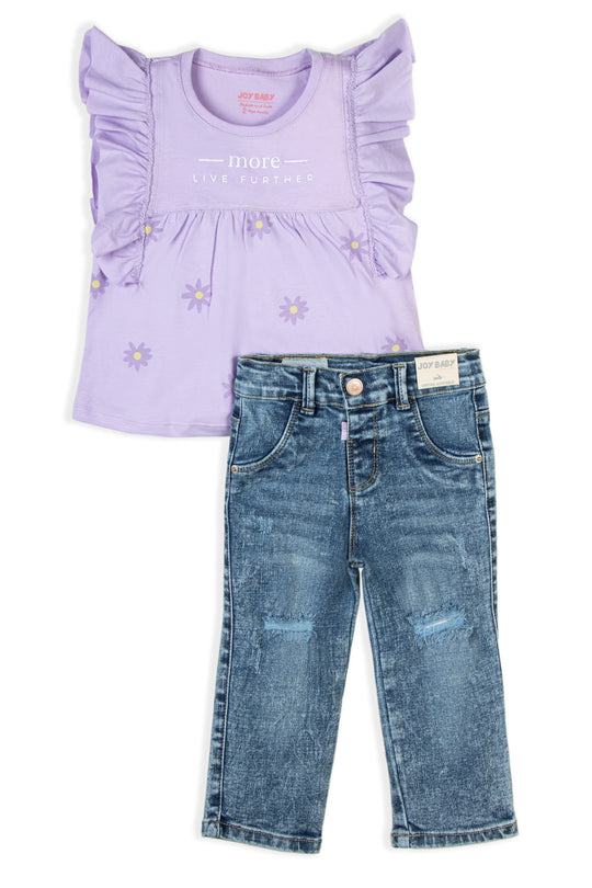 CONJUNTO NIÑA FLOWERS