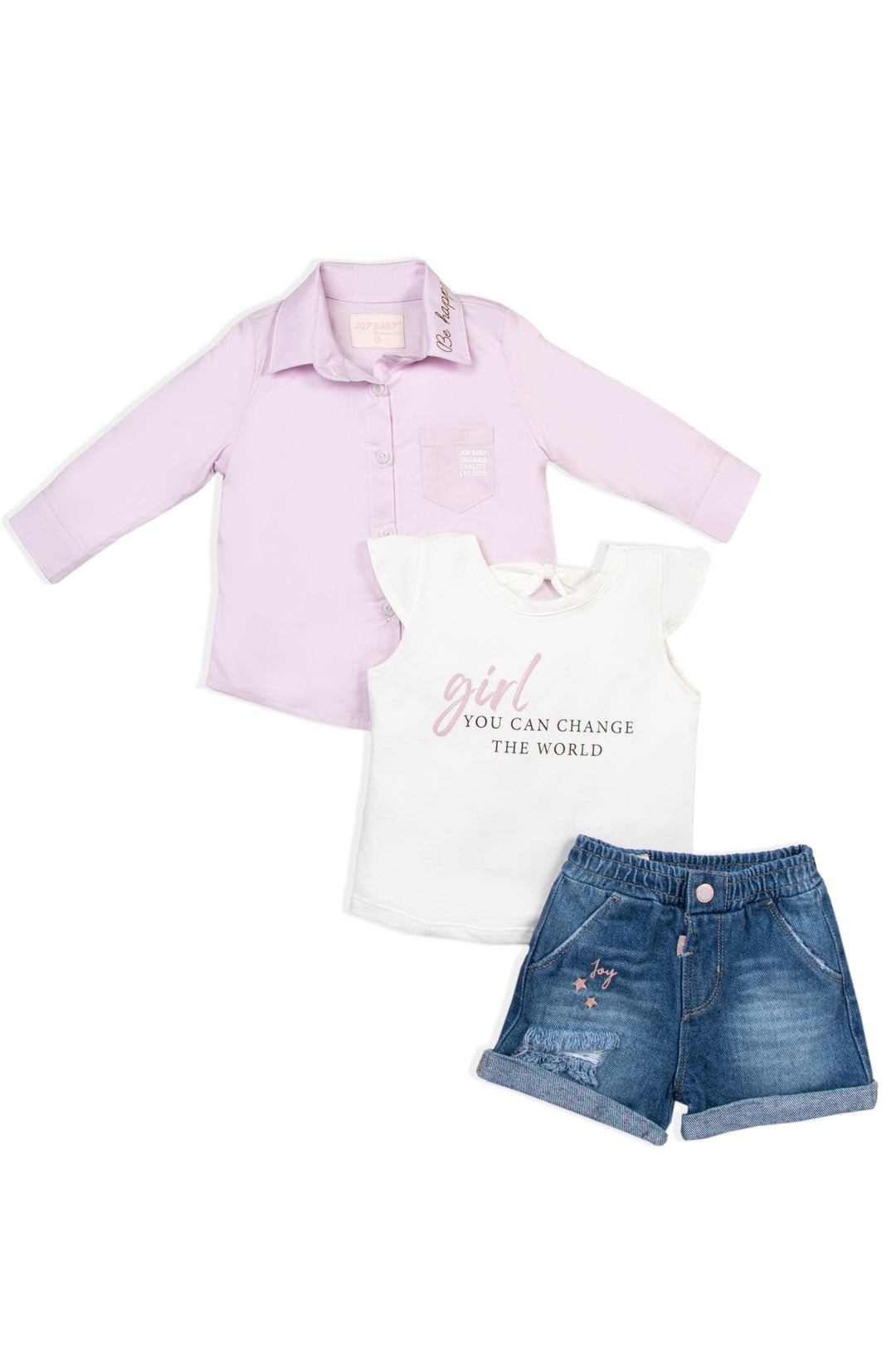 CONJUNTO 3 PRENDAS NIÑA BE HAPPY