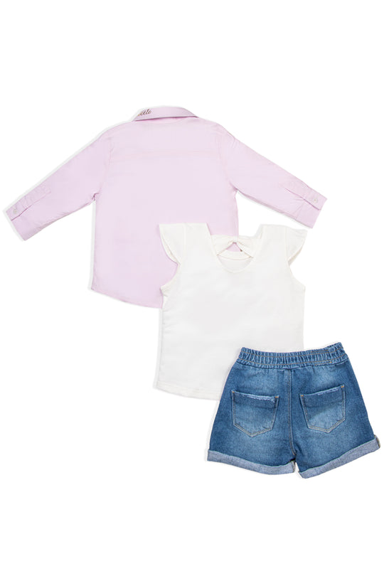 CONJUNTO 3 PRENDAS NIÑA BE HAPPY