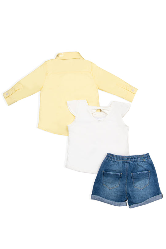 CONJUNTO 3 PRENDAS NIÑA BE HAPPY