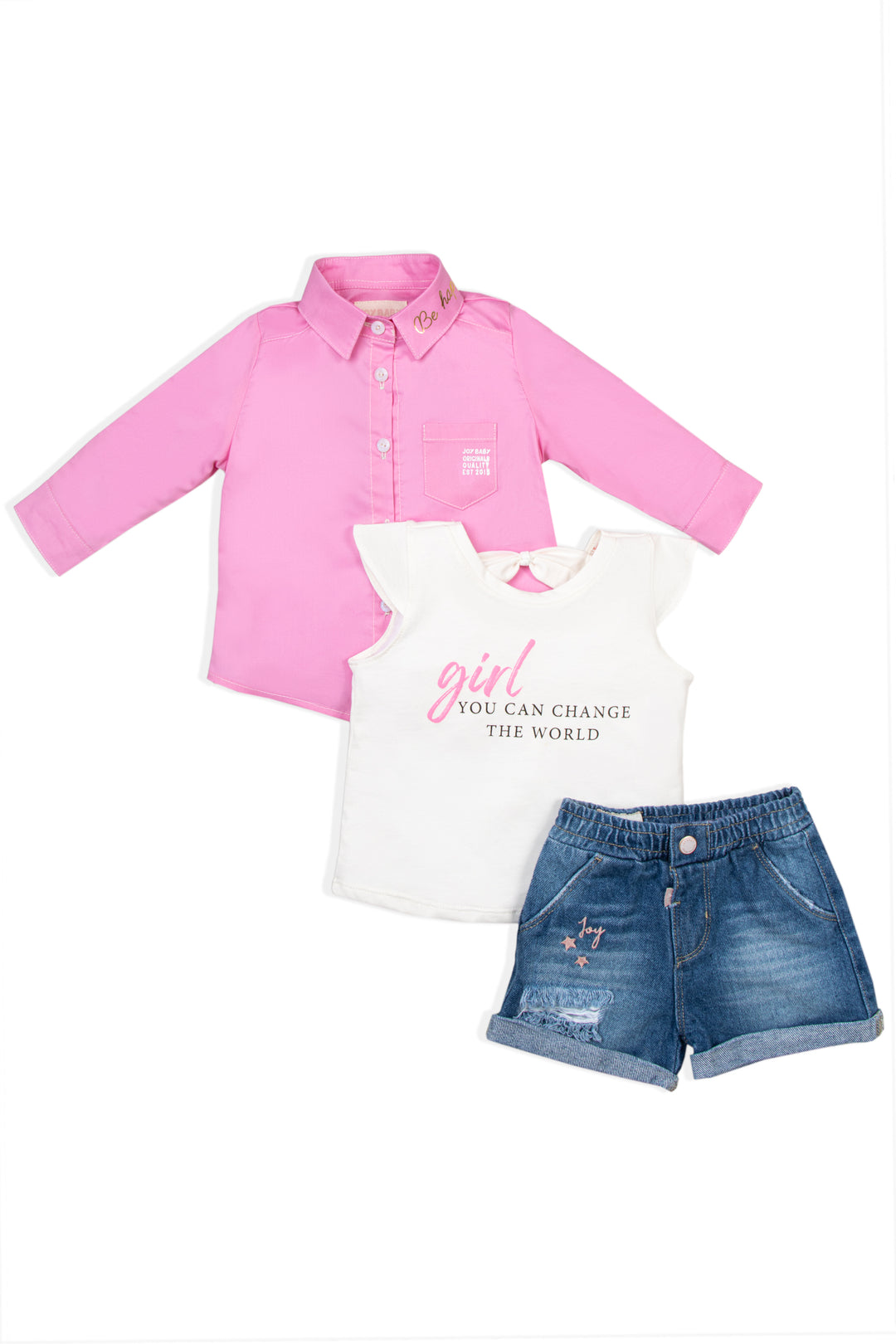 CONJUNTO 3 PRENDAS NIÑA BE HAPPY
