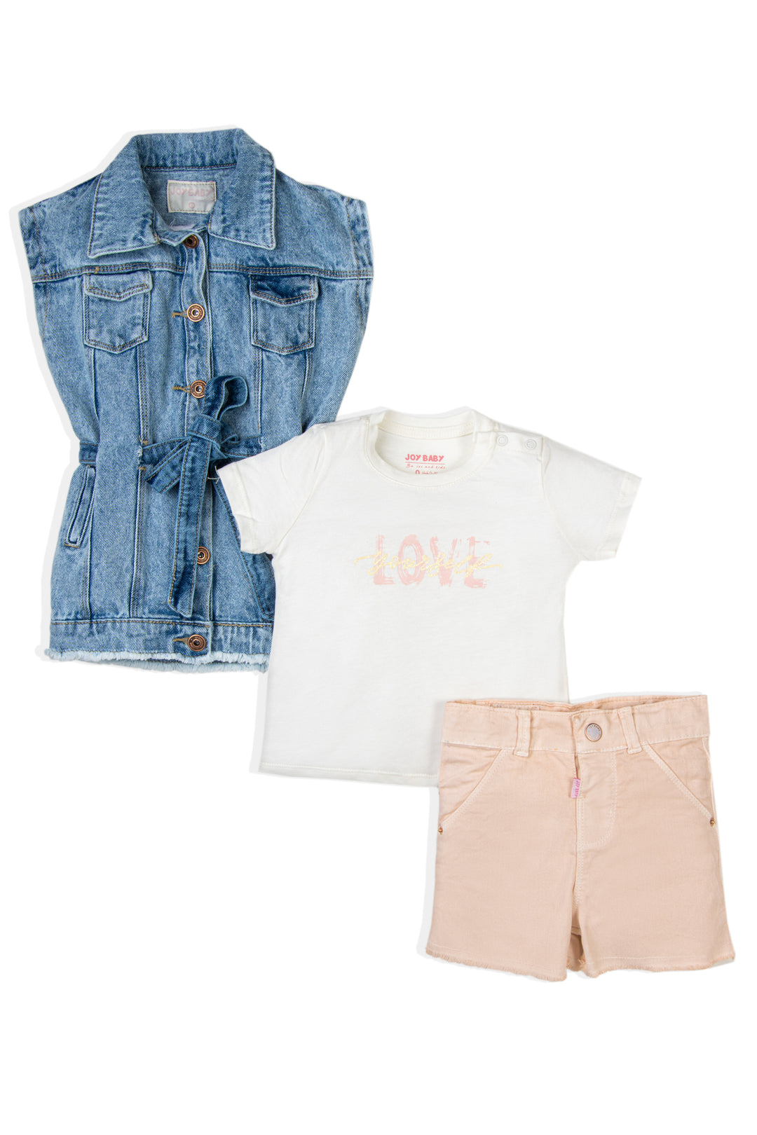 CONJUNTO 3 PRENDAS NIÑA LOVE YOURSELF