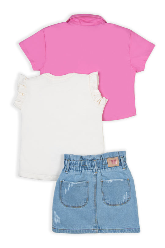 CONJUNTO 3 PRENDAS NIÑA JUST FUN