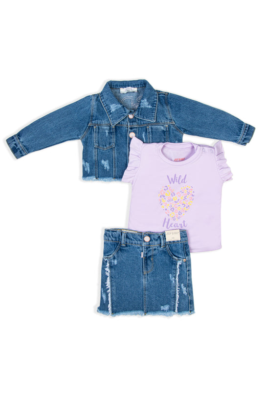 CONJUNTO 3 PRENDAS NIÑA WILD HEART
