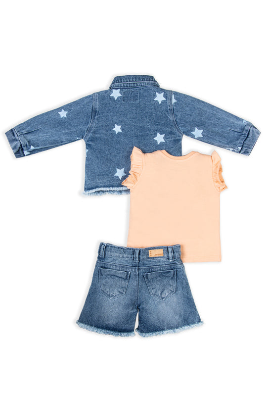 CONJUNTO 3 PRENDAS NIÑA STARS
