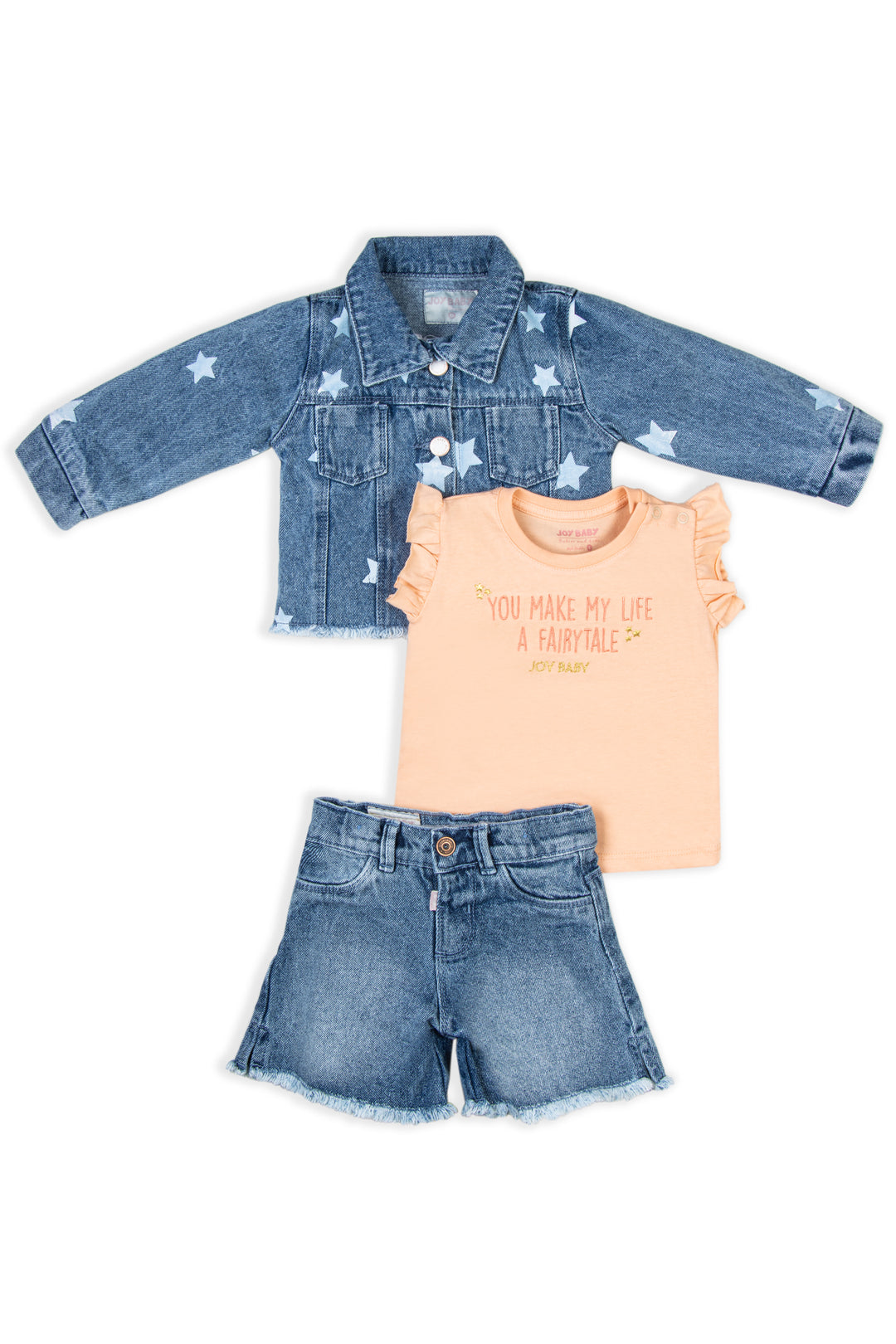 CONJUNTO 3 PRENDAS NIÑA STARS