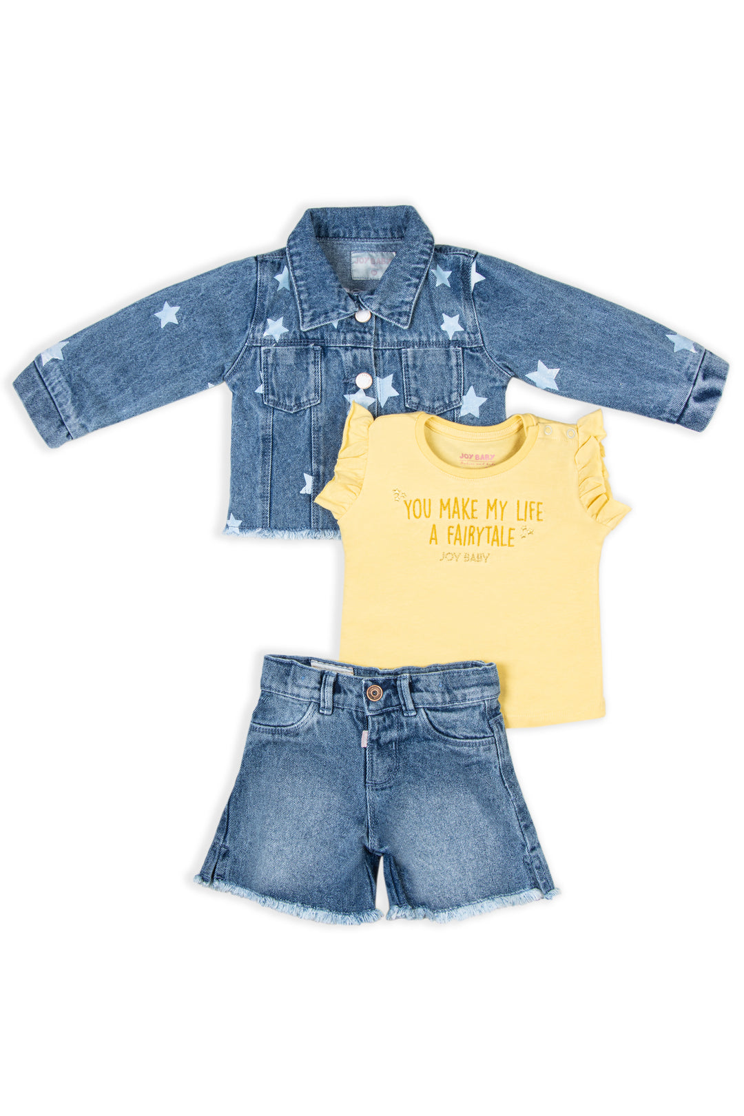 CONJUNTO 3 PRENDAS NIÑA STARS