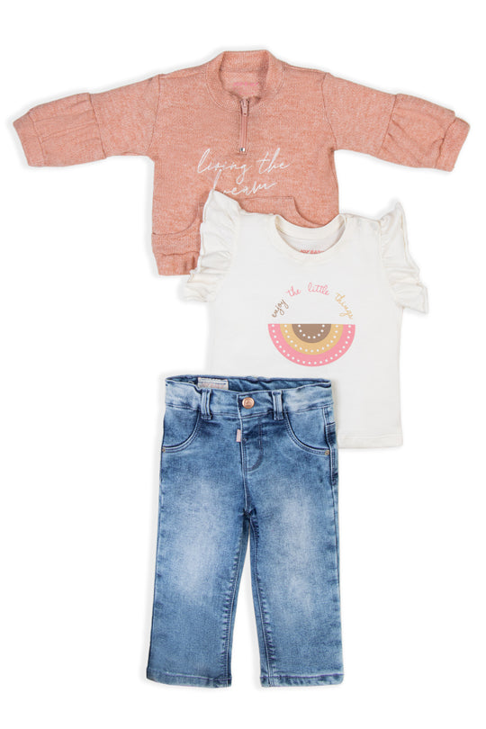 CONJUNTO 3 PRENDAS NIÑA LIVING THE DREAM