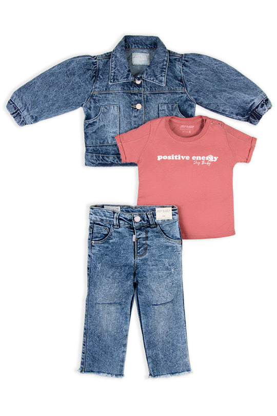 CONJUNTO 3 PRENDAS NIÑA POSITIVE ENERGY