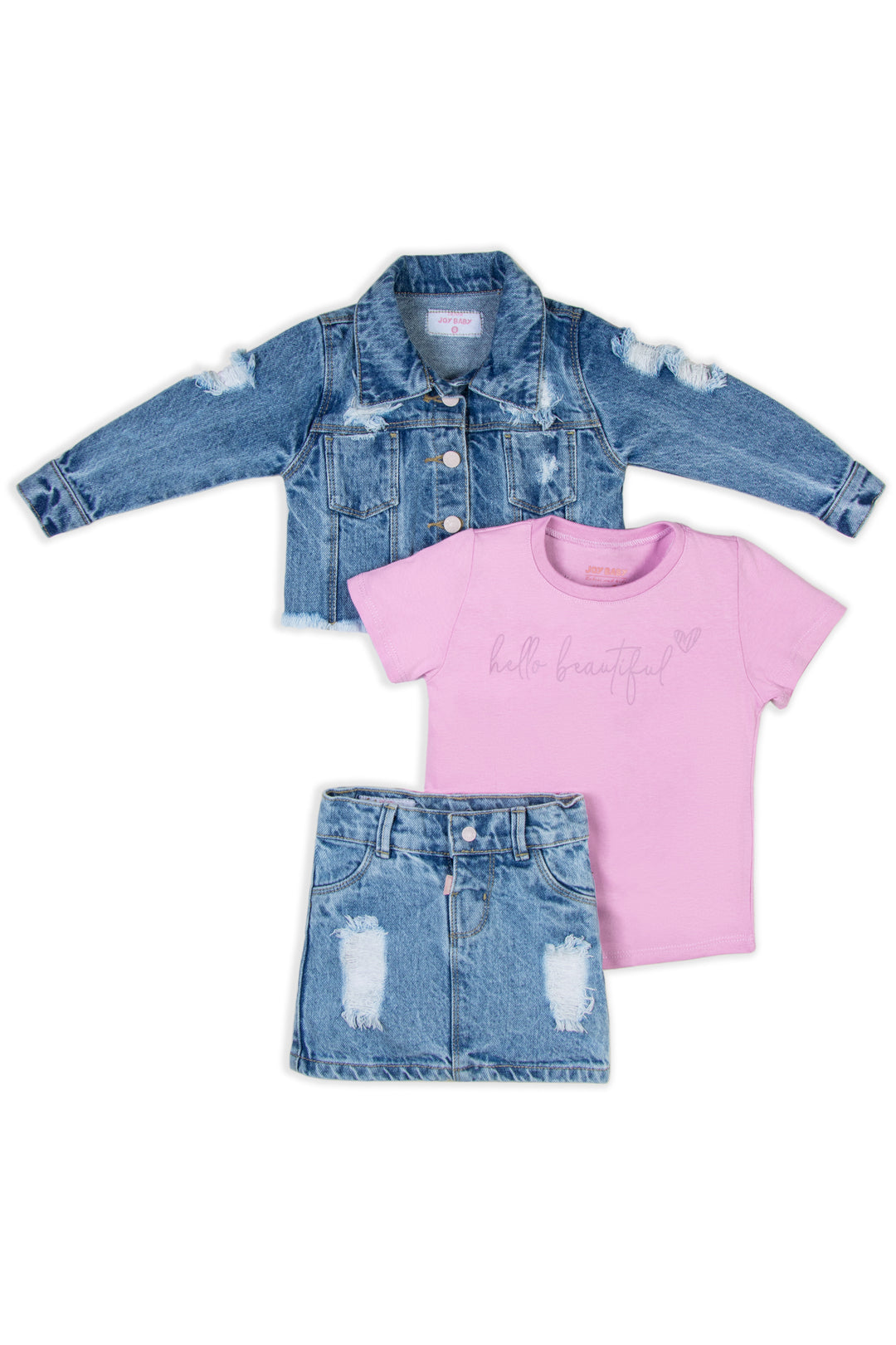 CONJUNTO 3 PRENDAS NIÑA HELLO BEAUTY