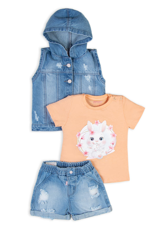 CONJUNTO 3 PRENDAS NIÑA LITTLE CAT
