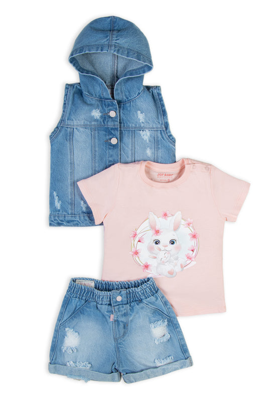 CONJUNTO 3 PRENDAS NIÑA LITTLE CAT
