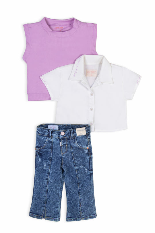 CONJUNTO 3 PRENDAS NIÑA HAPPY GIRL
