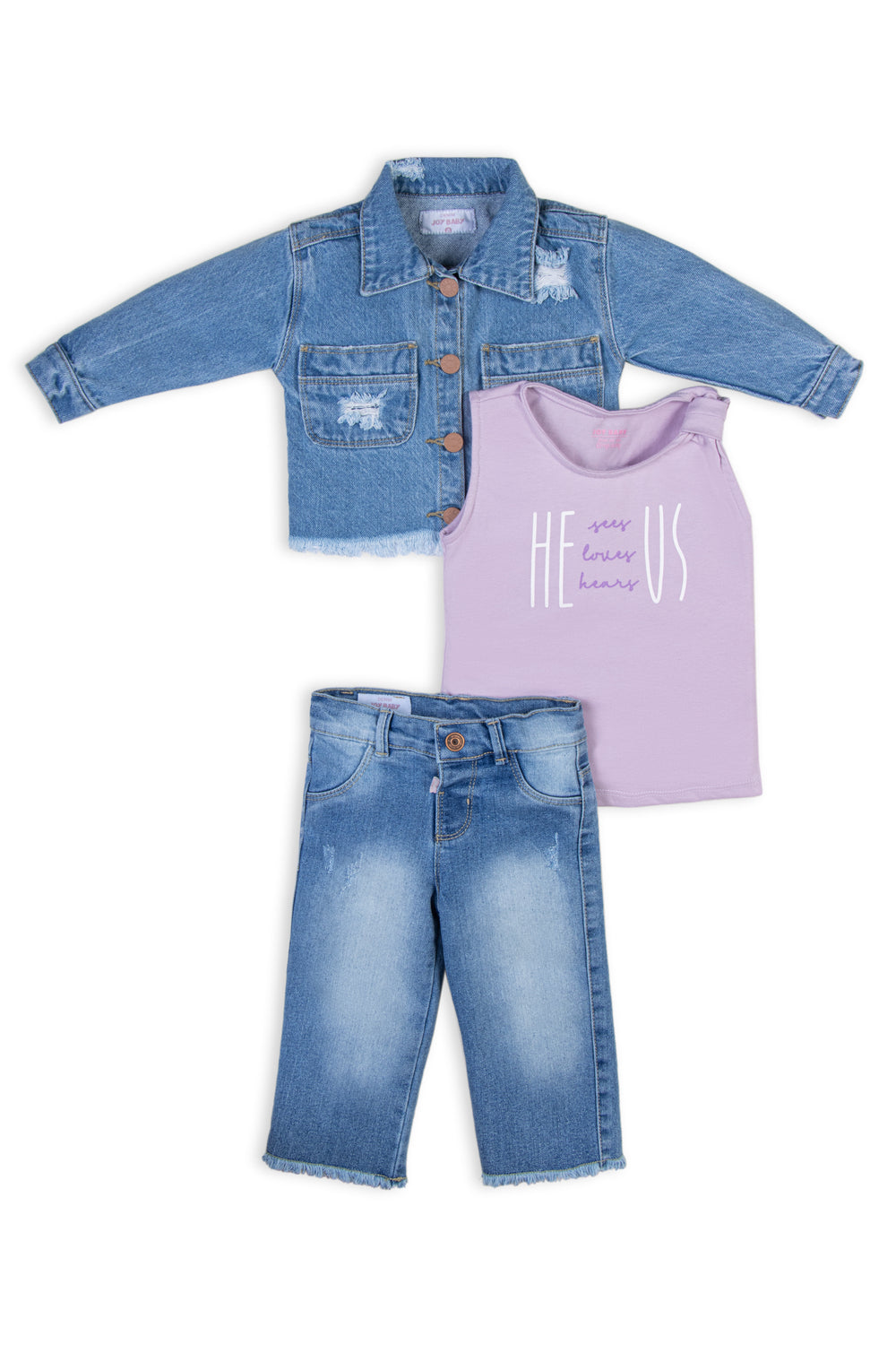 CONJUNTO 3 PRENDAS NIÑA LOVES US