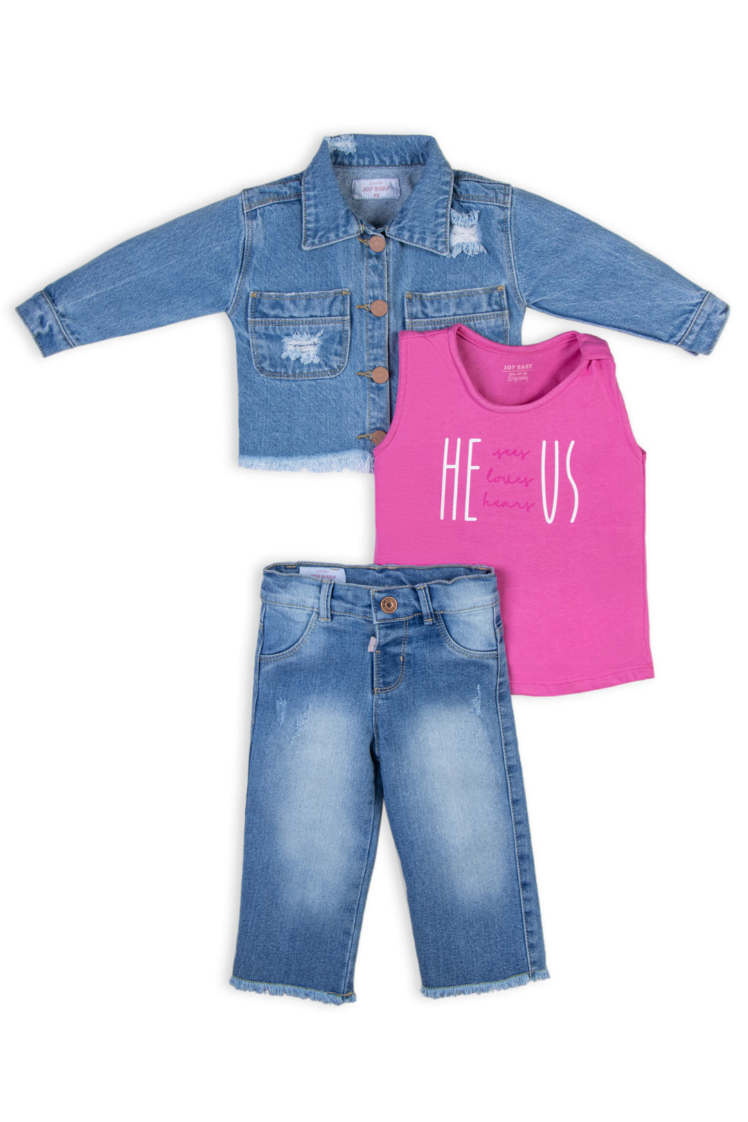 CONJUNTO 3 PRENDAS NIÑA LOVES US