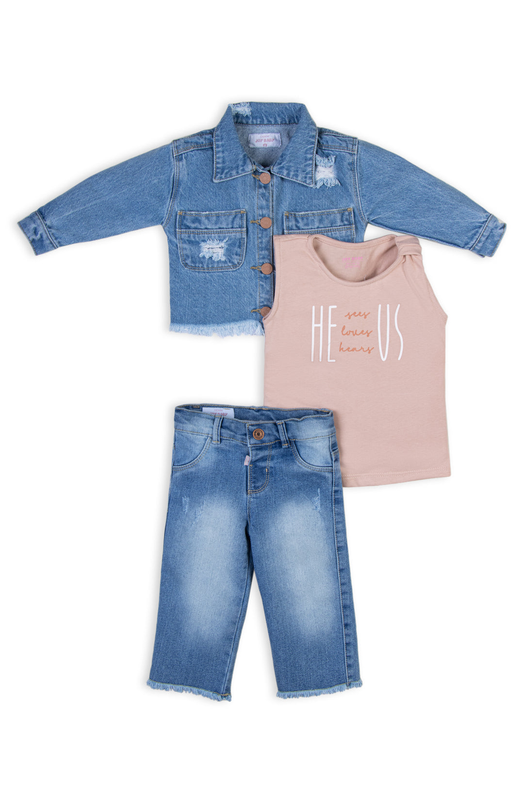 CONJUNTO 3 PRENDAS NIÑA LOVES US