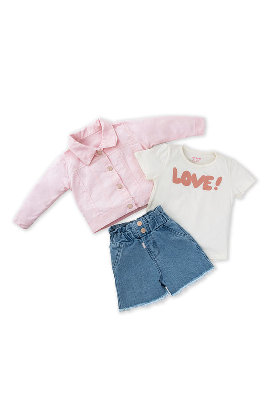CONJUNTO 3 PRENDAS NIÑA LOVE JOY