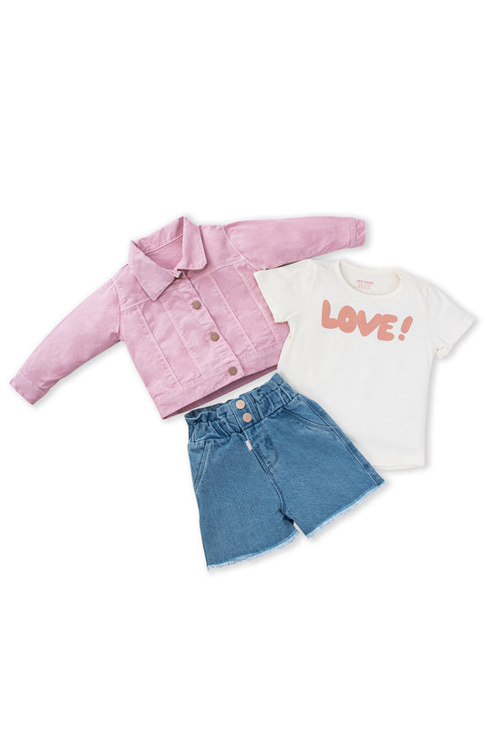 CONJUNTO 3 PRENDAS NIÑA LOVE JOY