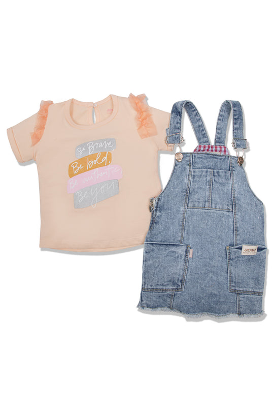 CONJUNTO OVEROL NIÑA FUN DENIM