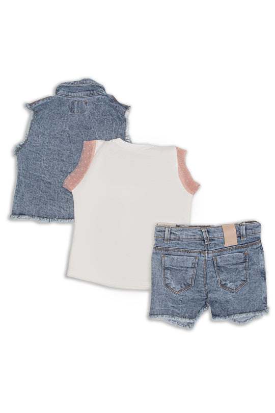 CONJUNTO 3 PRENDAS NIÑA READY TO ENJOY