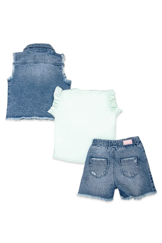 CONJUNTO 3 PRENDAS NIÑA HAPPINESS