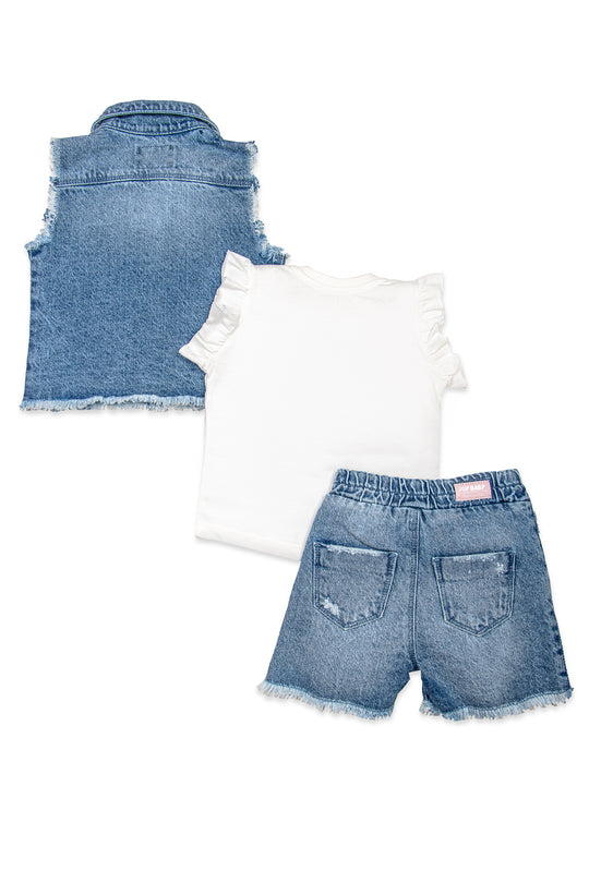 CONJUNTO 3 PRENDAS NIÑA HAPPINESS