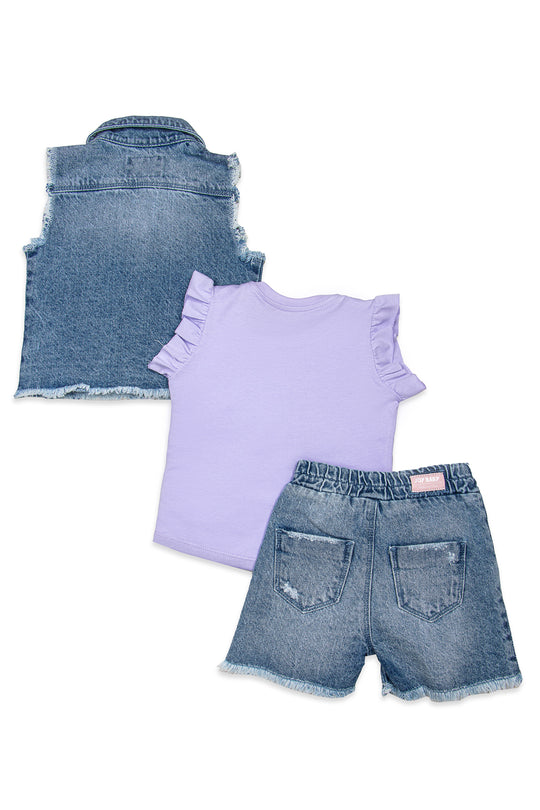 CONJUNTO 3 PRENDAS NIÑA HAPPINESS