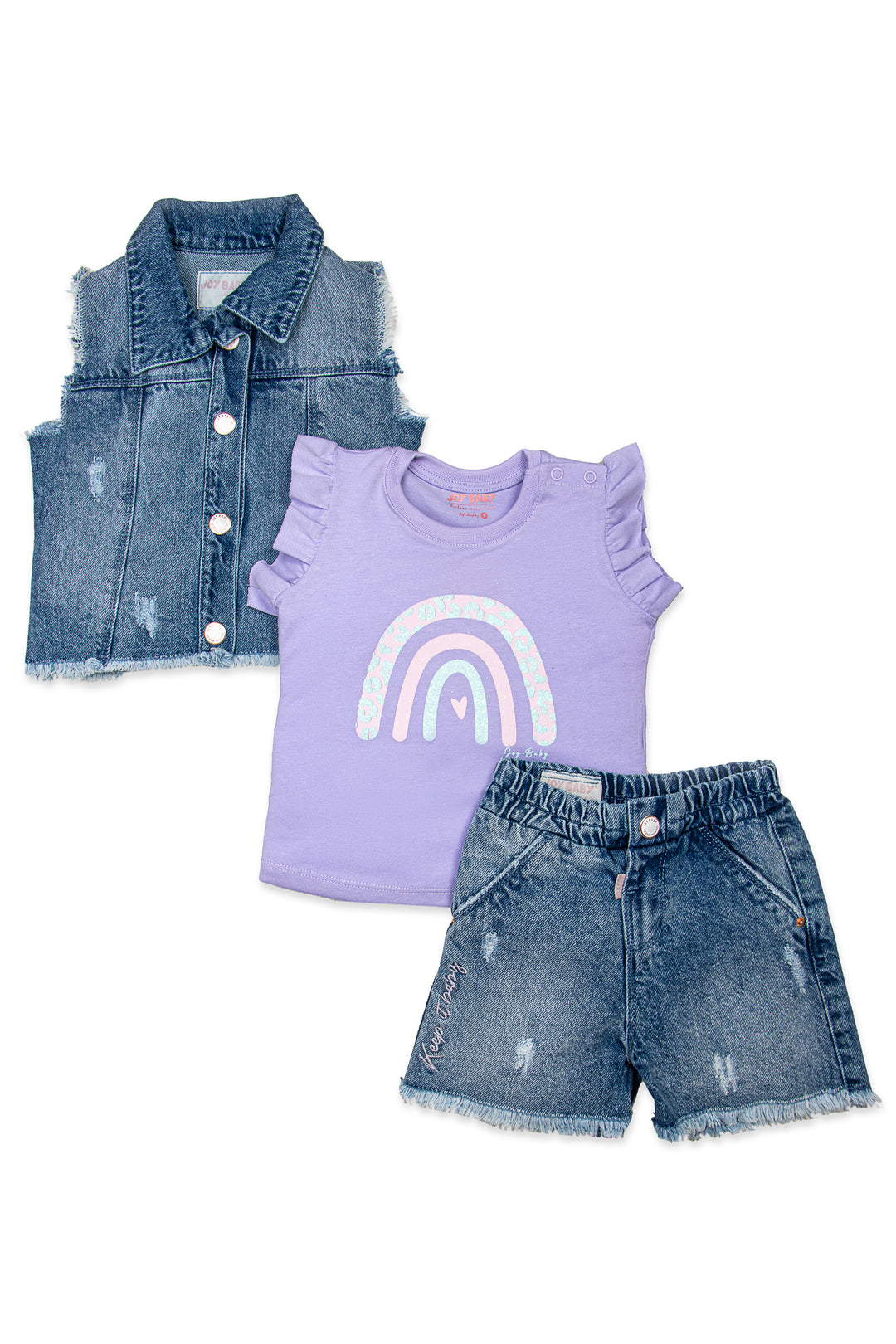 CONJUNTO 3 PRENDAS NIÑA HAPPINESS