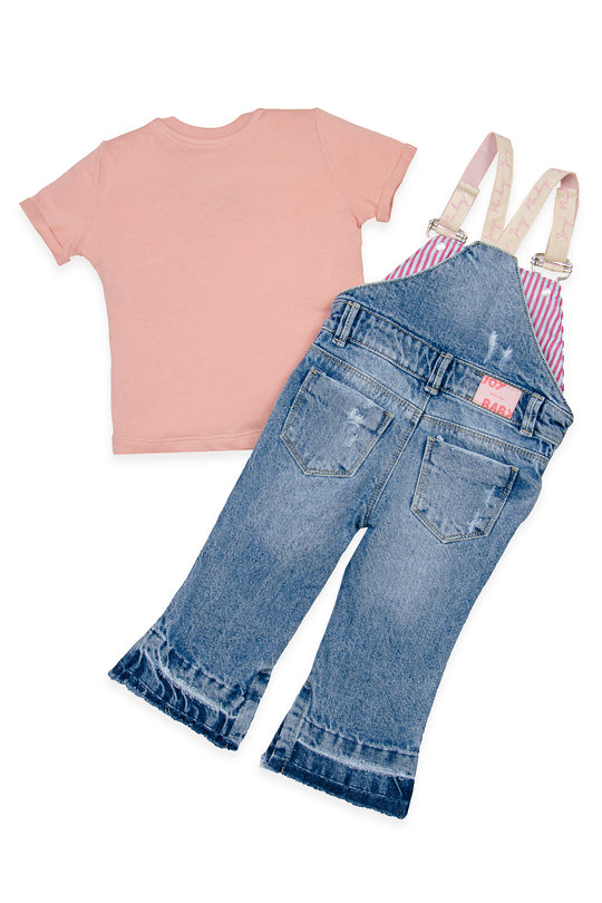 CONJUNTO OVEROL NIÑA ALWAYS HAPPY