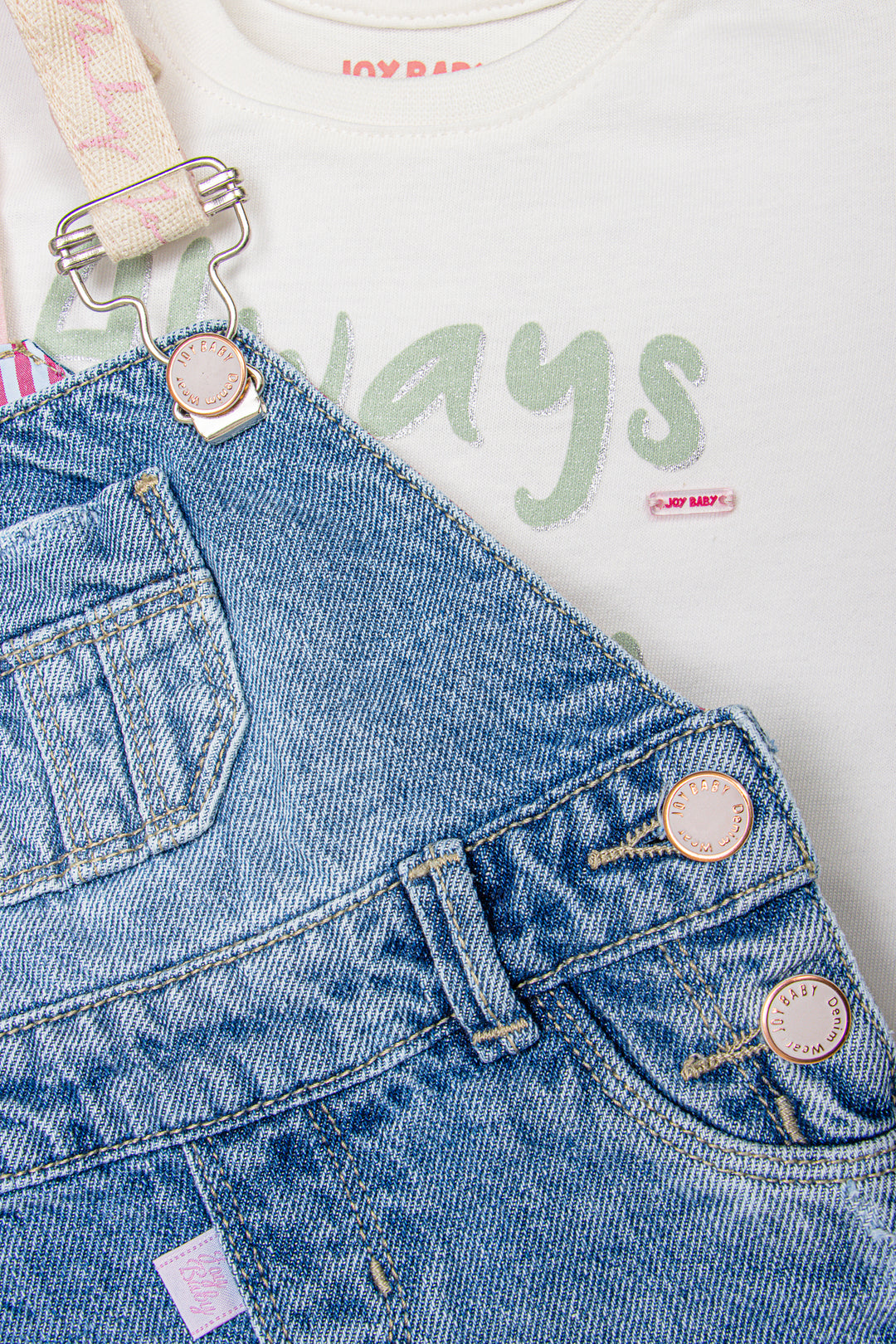 CONJUNTO OVEROL NIÑA ALWAYS HAPPY