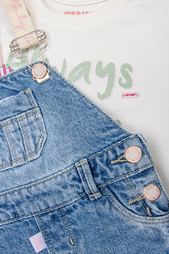 CONJUNTO OVEROL NIÑA ALWAYS HAPPY