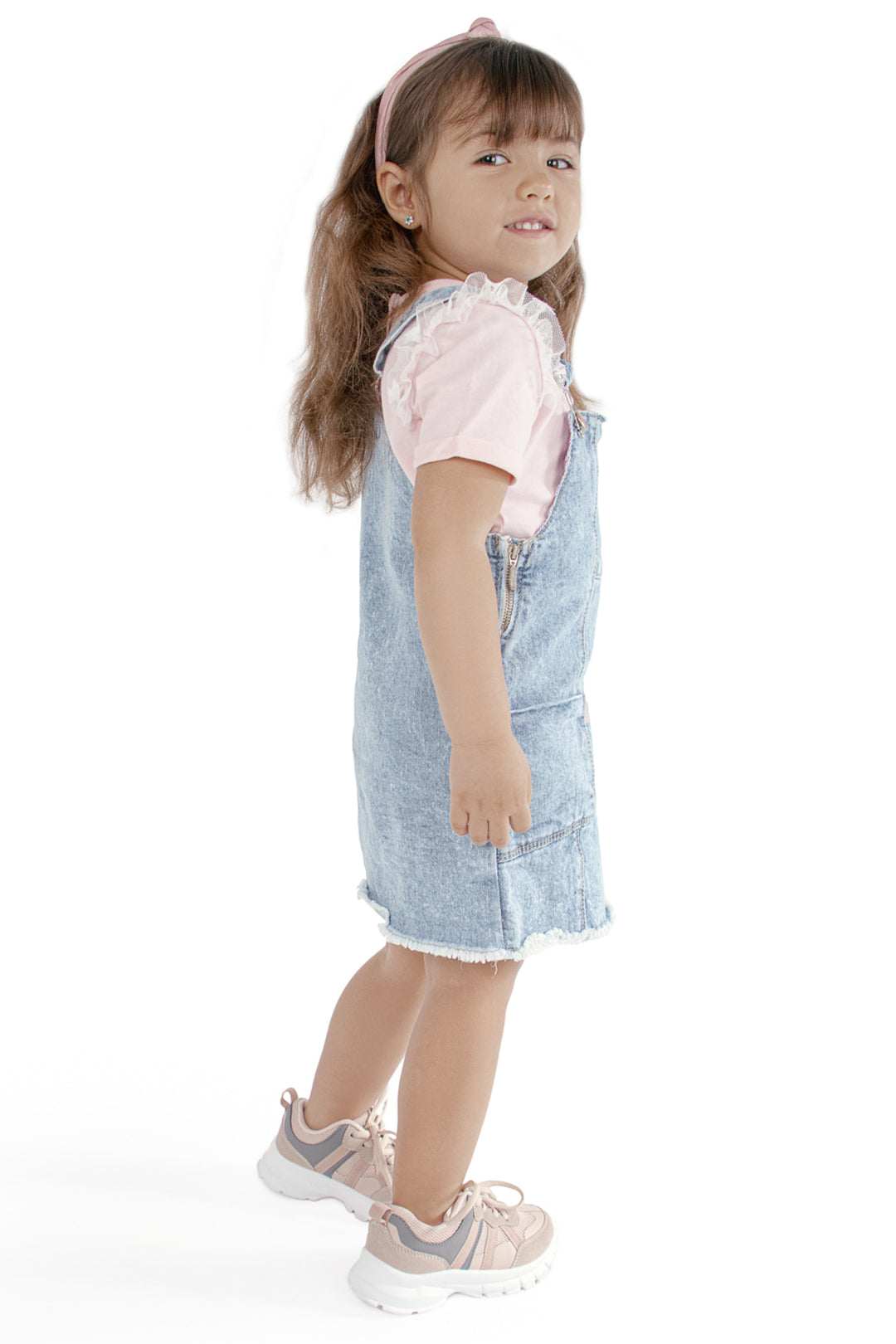 CONJUNTO OVEROL NIÑA FUN DENIM