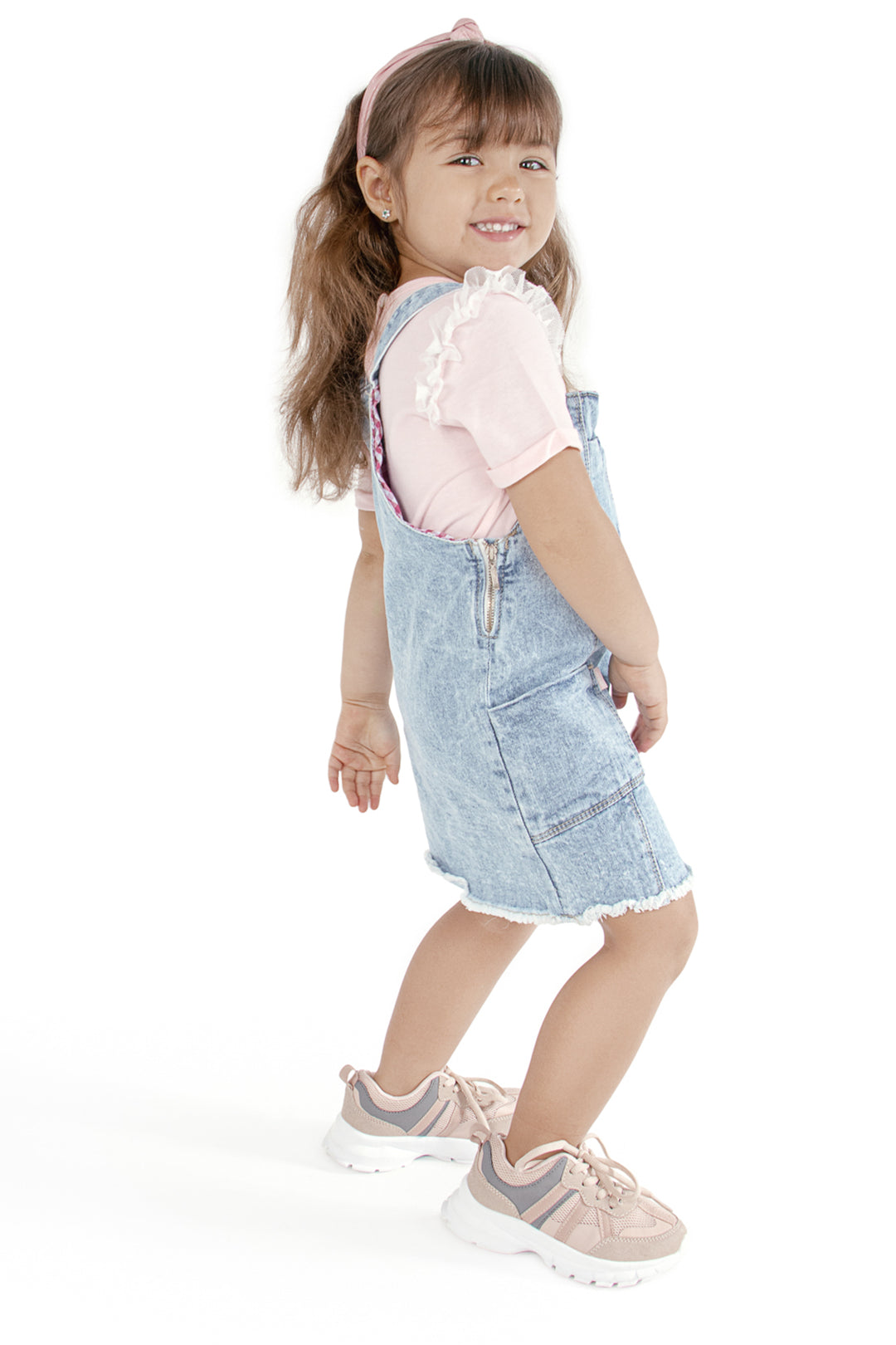 CONJUNTO OVEROL NIÑA FUN DENIM