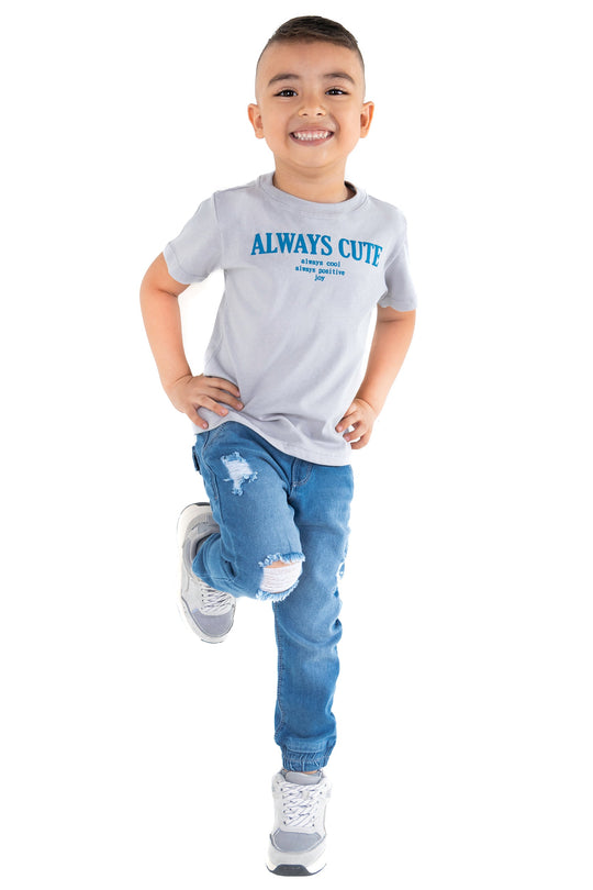 CONJUNTO 2 PRENDAS NIÑO ALWAYS CUTE GRIS