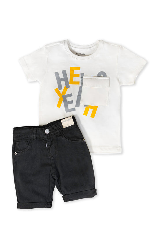 CONJUNTO BERMUDA NIÑO HELLO