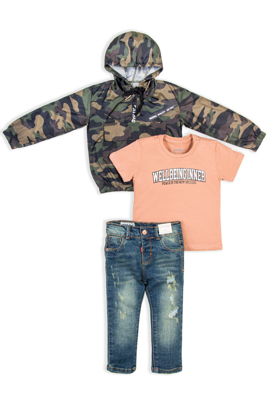 CONJUNTO 3 PRENDAS NIÑO CAMOUFLAGE