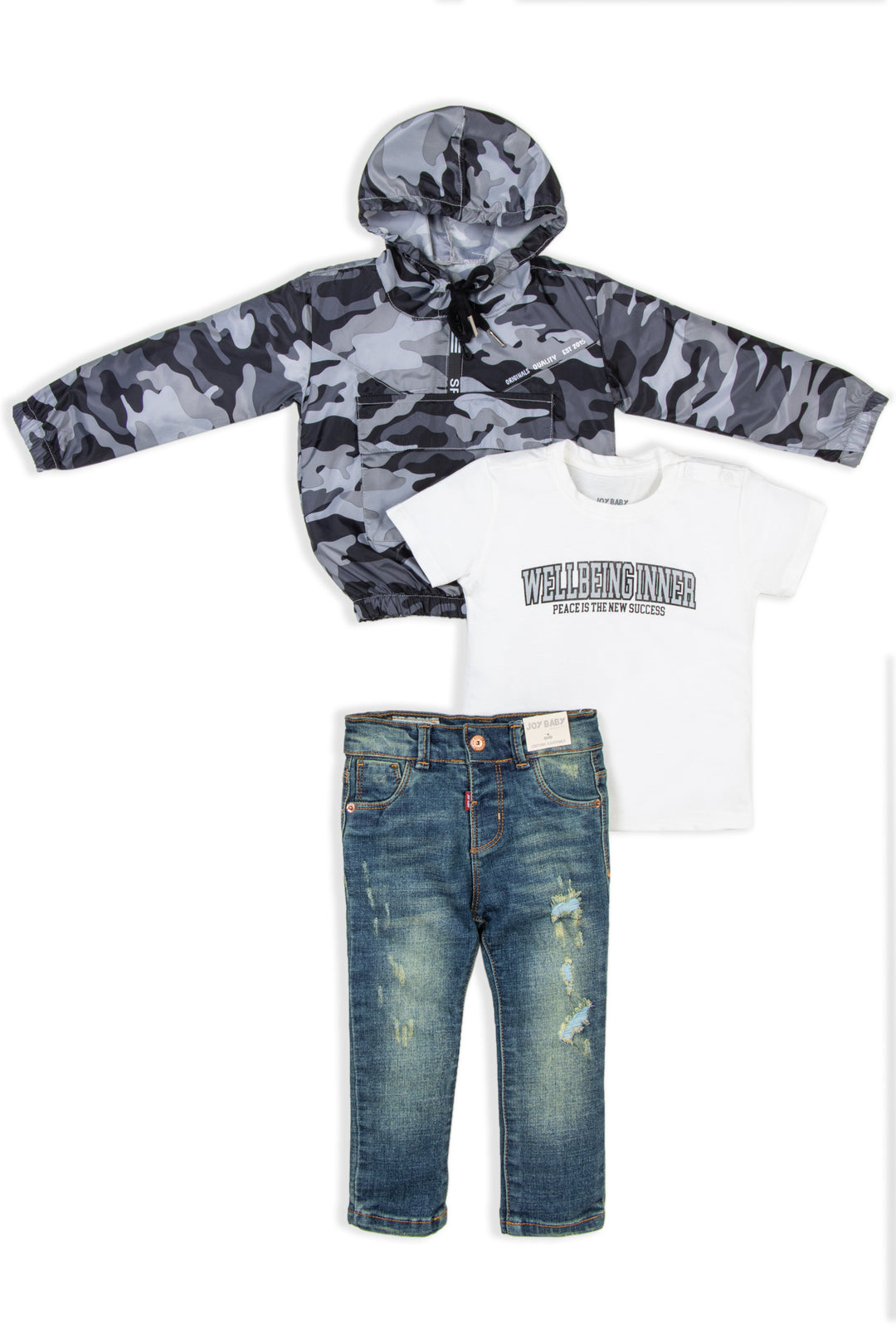 CONJUNTO 3 PRENDAS NIÑO CAMOUFLAGE