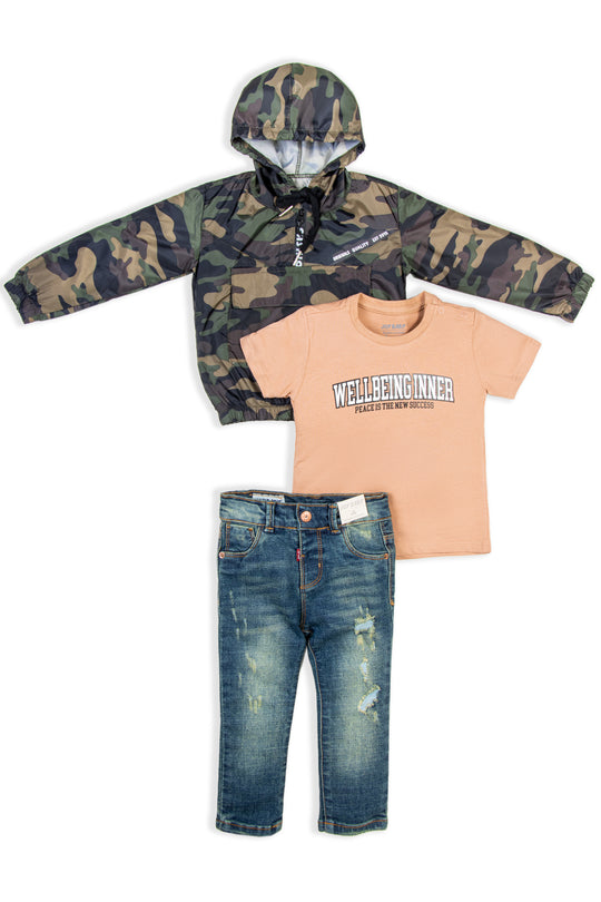 CONJUNTO 3 PRENDAS NIÑO CAMOUFLAGE