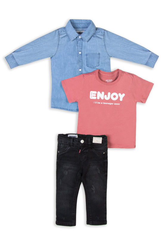 CONJUNTO 3 PRENDAS NIÑO ENJOY