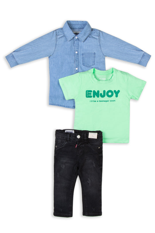 CONJUNTO 3 PRENDAS NIÑO ENJOY