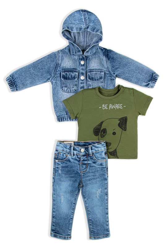 CONJUNTO 3 PRENDAS NIÑO BE AWARE