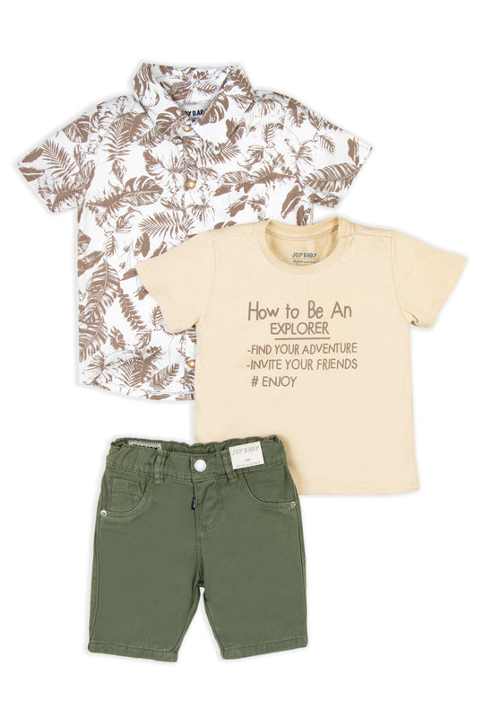 CONJUNTO 3 PRENDAS NIÑO SUMMER