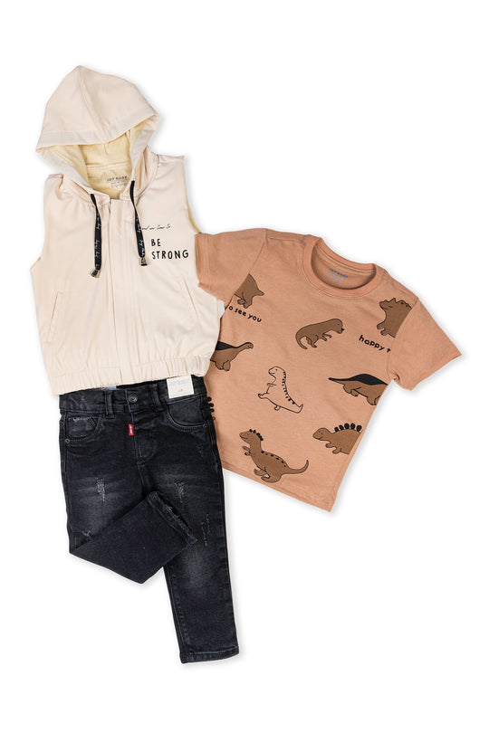 CONJUNTO 3 PRENDAS NIÑO BE STRONG