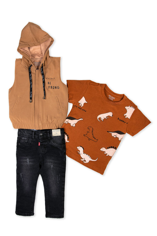 CONJUNTO 3 PRENDAS NIÑO BE STRONG