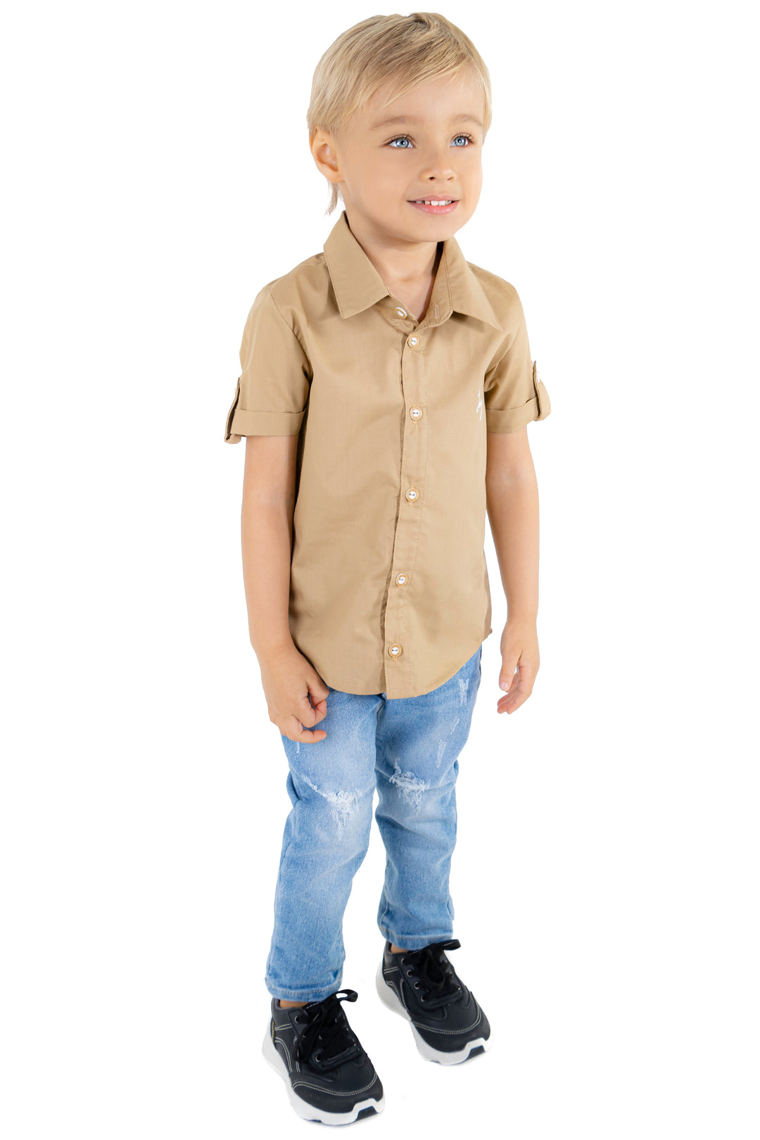 CONJUNTO CAMISA NIÑO ARENA