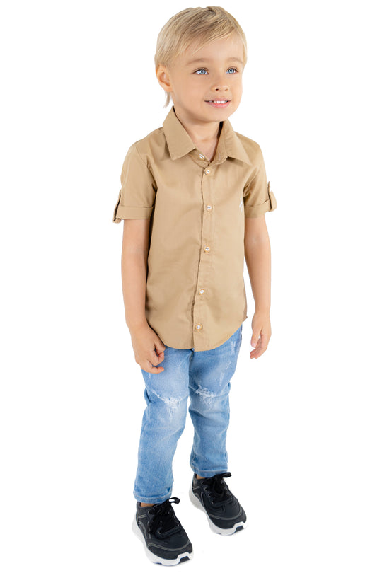 CONJUNTO CAMISA NIÑO ARENA
