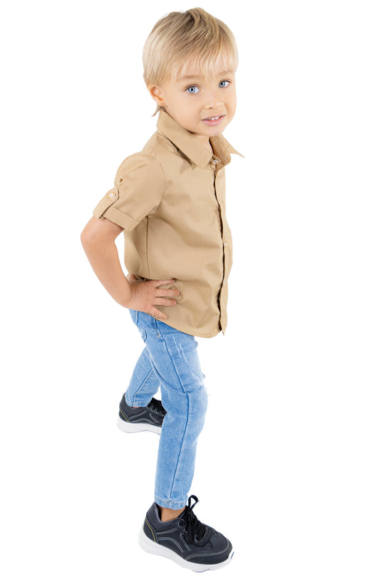 CONJUNTO CAMISA NIÑO ARENA