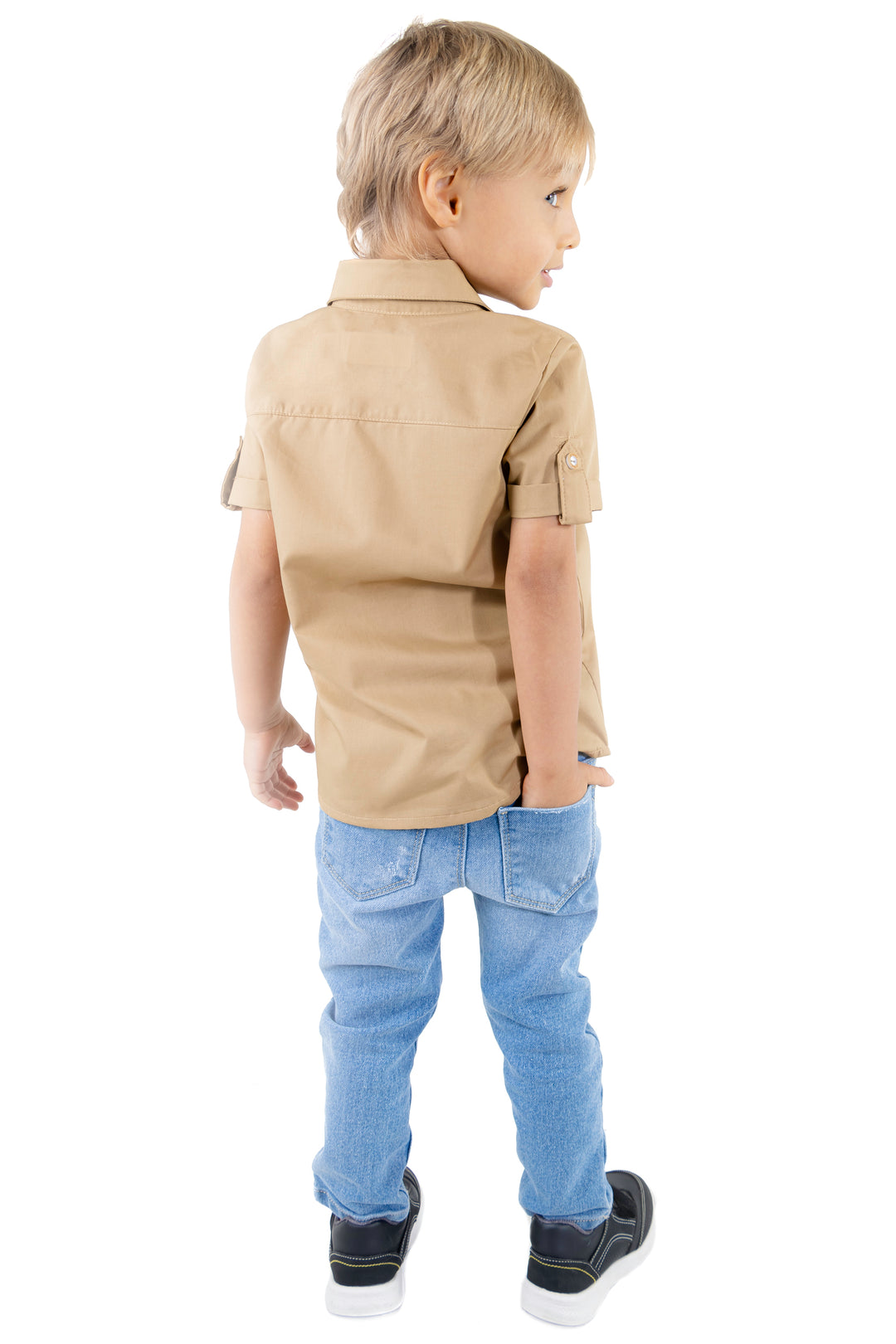CONJUNTO CAMISA NIÑO ARENA